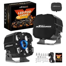 4 Inch Led Work Lights Pods Offroad Driving Fog Lights White Amber Spot Light