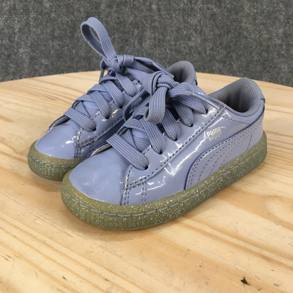 Tênis Puma Shoes criança 7 roxo cesta clássico cadarço glitter 36246102 - Imagem 3 de 4