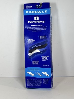 PINNACLE Powerstep INSOLES SIZE MAN'S 8-8 1/2 WOMAN'S 10-10 1/2 Neutral Arch