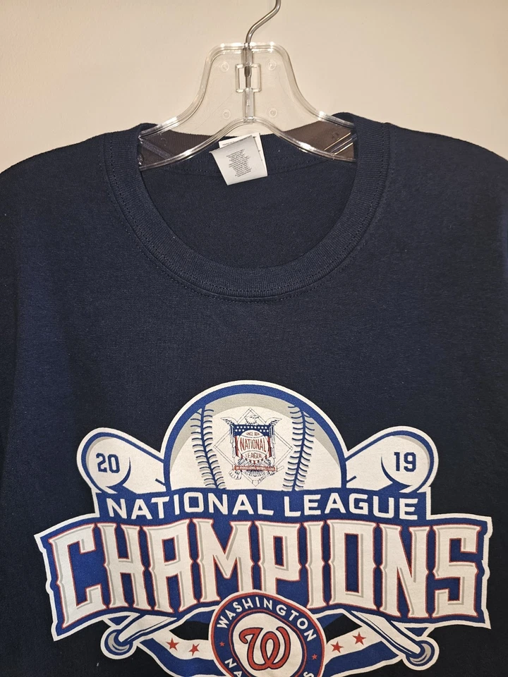 Camiseta de los Washington Nationals 2019 Champs XL para hombre azul con logotipo gráfico MLB Foto 2 de 4