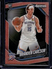 2024-25 Panini Prizm Black Branden Carlson RC Basketball Prizm #/225 Thunder