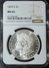 1879-S  MORGAN SILVER DOLLAR  NGC MS65 #43336