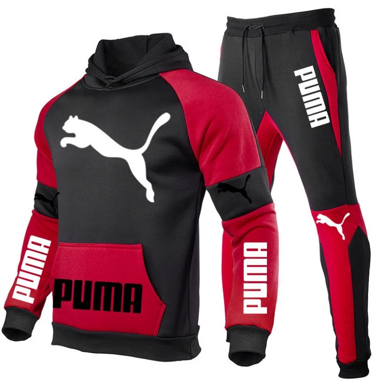 Männer Hoodie Herren 2-teiliger Jogginganzug Sportswear Anzug Sporthosen Set - Bild 3 von 4