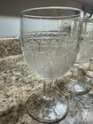 3 EAPG Loop and Darts with Round Ornaments Jewel Glass Water Goblet 6" tall 8 oz — photo 8
