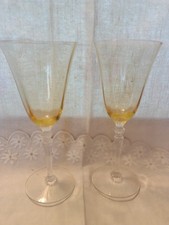 2 Fostoria Topaz 8 1/4