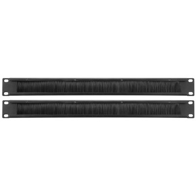2 Pcs 19 Inch Brush Cable Manager 1U