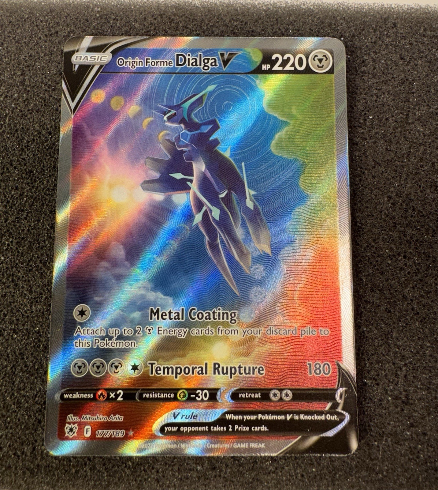 Pokemon Origin Forme Dialga V 177/189 (Alternate Full Art) Astral Radiance Rare