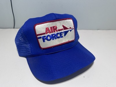 trucker hat baseball cap Vintage Mesh Snapback Patch Air Force Embroidered Royal