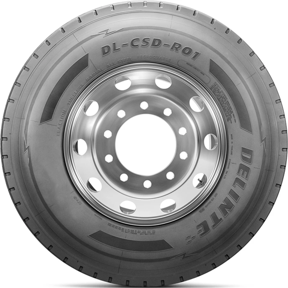 4 Tires Delinte DL-CSD-R01 All Steel 295/75R22.5 Load H 16 Ply Drive Commercial - Image 3 of 3