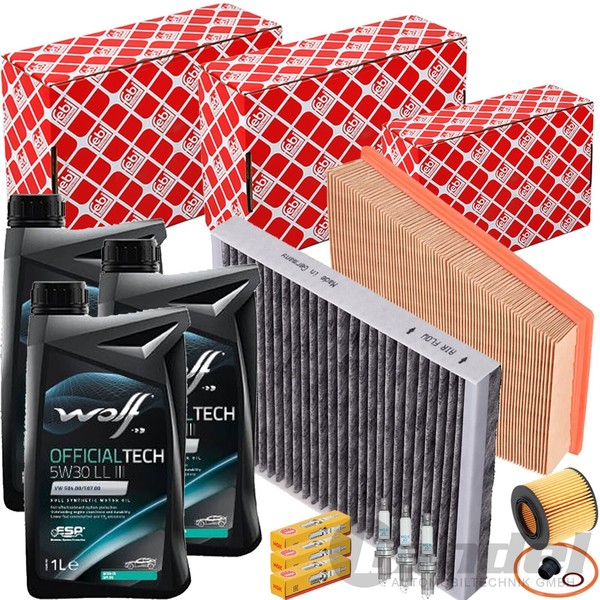 Febi Filterset+Wolf 5W30 ÖL Passend FüR Ibiza 4 Fabia 6Y 545 VW Polo 9N 6R FOX-image