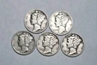 5 Mercury Silver Dimes Series