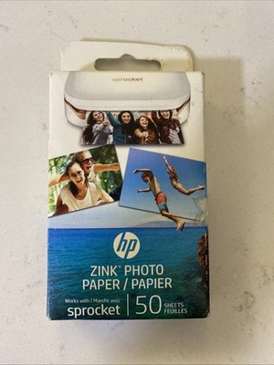 HP Sprocket Zink Photo Paper 2x3'' for HP Sprocket Photo Printers, 50 Sheets