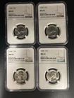1940 Washington Quarter Silver 25C MS 65 NGC Free Shipping 4 Coins