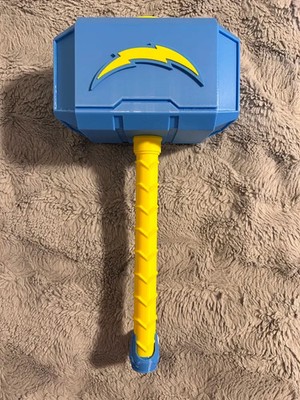 Football Chargers Themed Mjolnir Thor's Hammer 