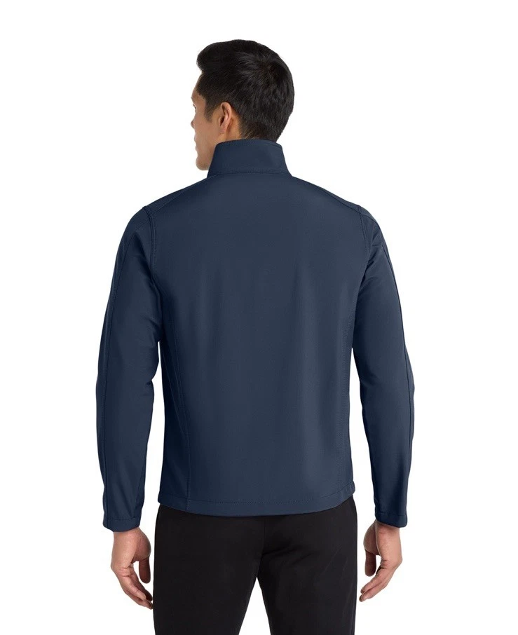 Port Authority J317 Mens Core Soft Shell Full Zip Fleece Jacket Navy Blue Large - Image 2 of 4
