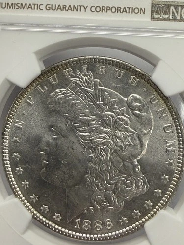 1886 MORGAN SILVER DOLLAR NGC MS 62 Combine Shipping