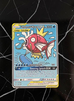 Magikarp & Wailord GX Gold Metal Card Stainless Steel Gift/Display