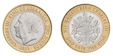 Gibraltar 2 Pounds, 2023-2024, N #399052, Mint, Commemorative