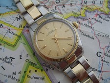 ROLEX OYSTER PERPETUAL 31 ACCIAIO/ORO - REF.: 6751 - LINEN DIAL - OROLOGIO DA DONNA MEDIUM