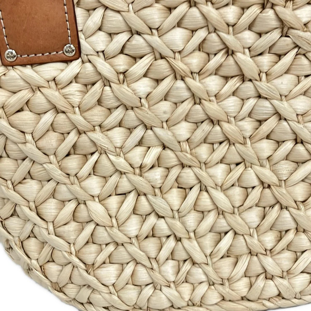 Kate spade - PXRU0802 Beige Gold Brown Straw Leather Tote Bag thumbnail 13