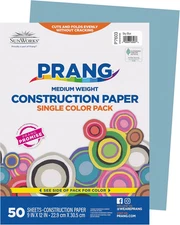 (Formerly ) Construction Paper, Sky Blue, Violet, Yellow 9" X 12", 50 Sheets