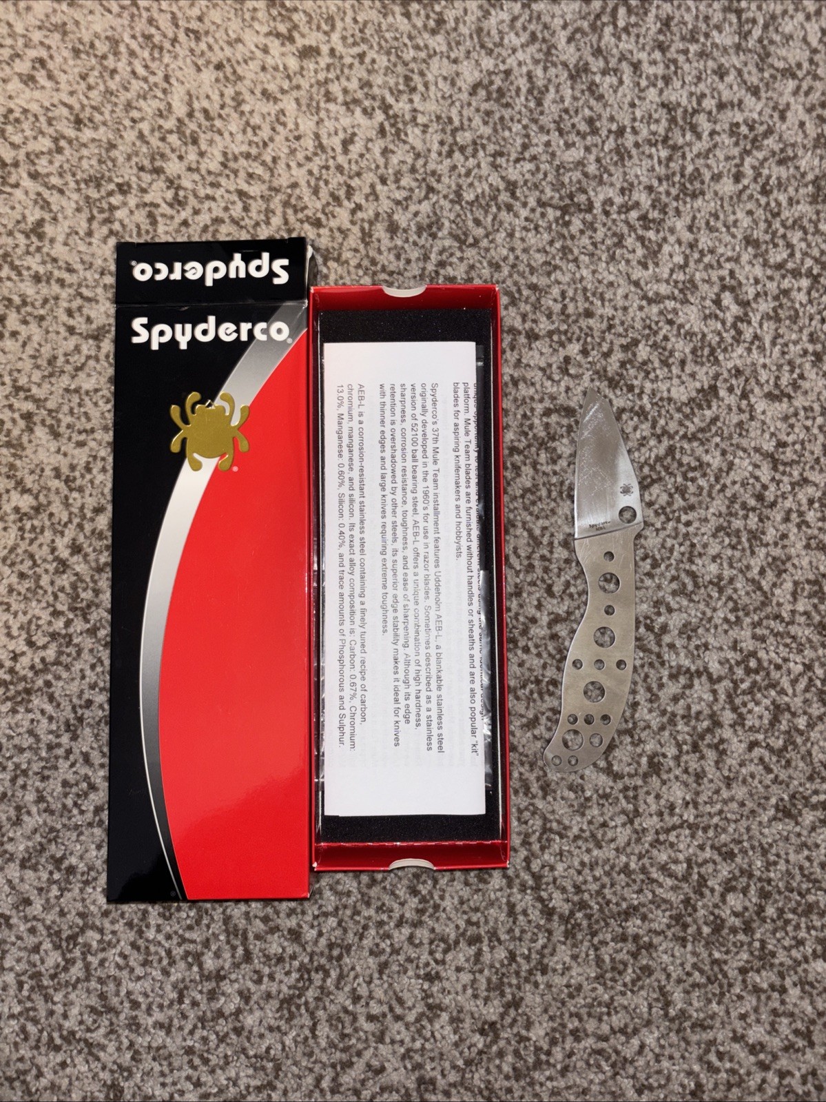 Spyderco Mule Team MT37P - AEB-L Stainless Steel (Custom Blade Grind)