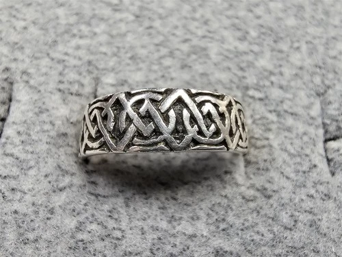 GRANDMA GRABE'S BEAUTIFUL VINTAGE 925 STERLING SILVER OPEN BACK 2.3G RING SIZE 5