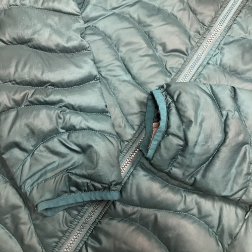 Women's M Sierra Designs Jacket Green Blue Goose Down Fill Puffer - Picture 4 of 6