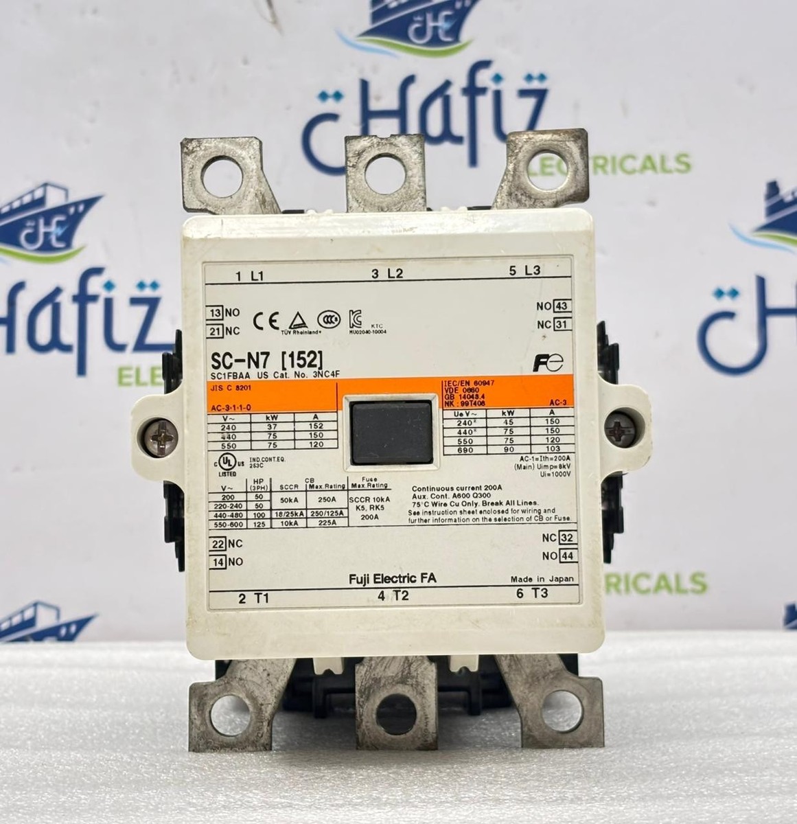 NEW FUJI SC-N7 {152} 200A MAGNETIC CONTACTOR 380-440V 3-POLE (FREE