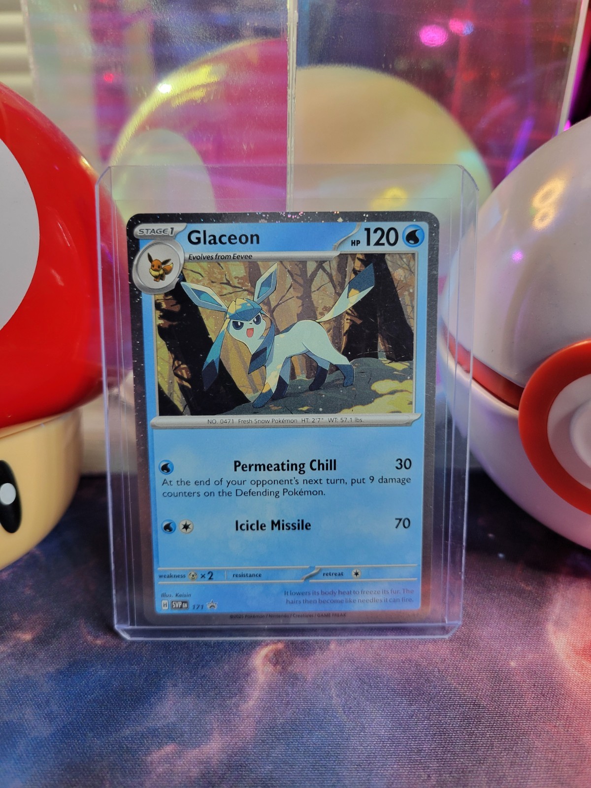 Glaceon 171 Pokémon TCG Scarlet & Violet Black Star Promo Cosmos Holo NM