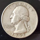 1952-D Washington Quarter 90% Silver 25c US Coin Denver Mint Circulated Low Ship