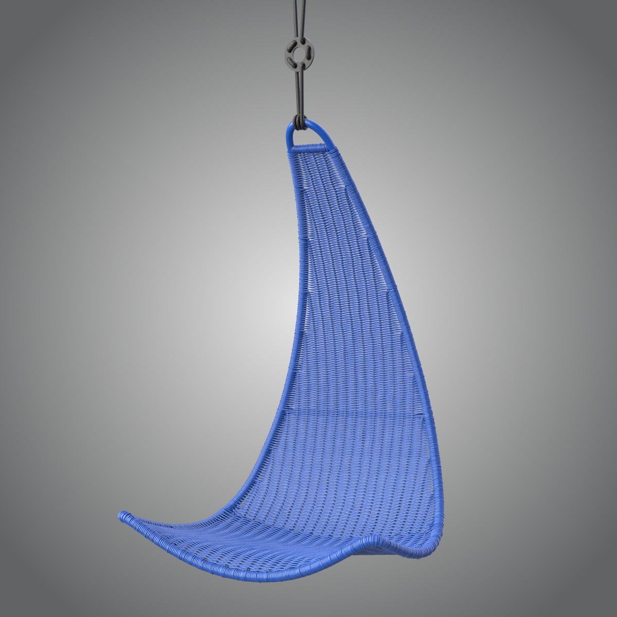 IKEA PS SVINGA Hanging Chair wicker bright blue porch swing kids