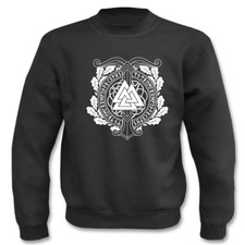 Heidnischen Symbole der Weltbaum Irminsul Valknut und skandinavisch I Sweatshirt