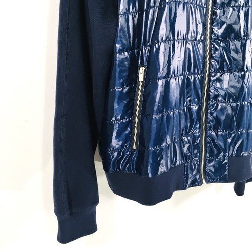 Tommy Bahama Puffer Jacket Womens Sz L Blue Raglan Sleeves Zip Closure - Picture 4 of 10