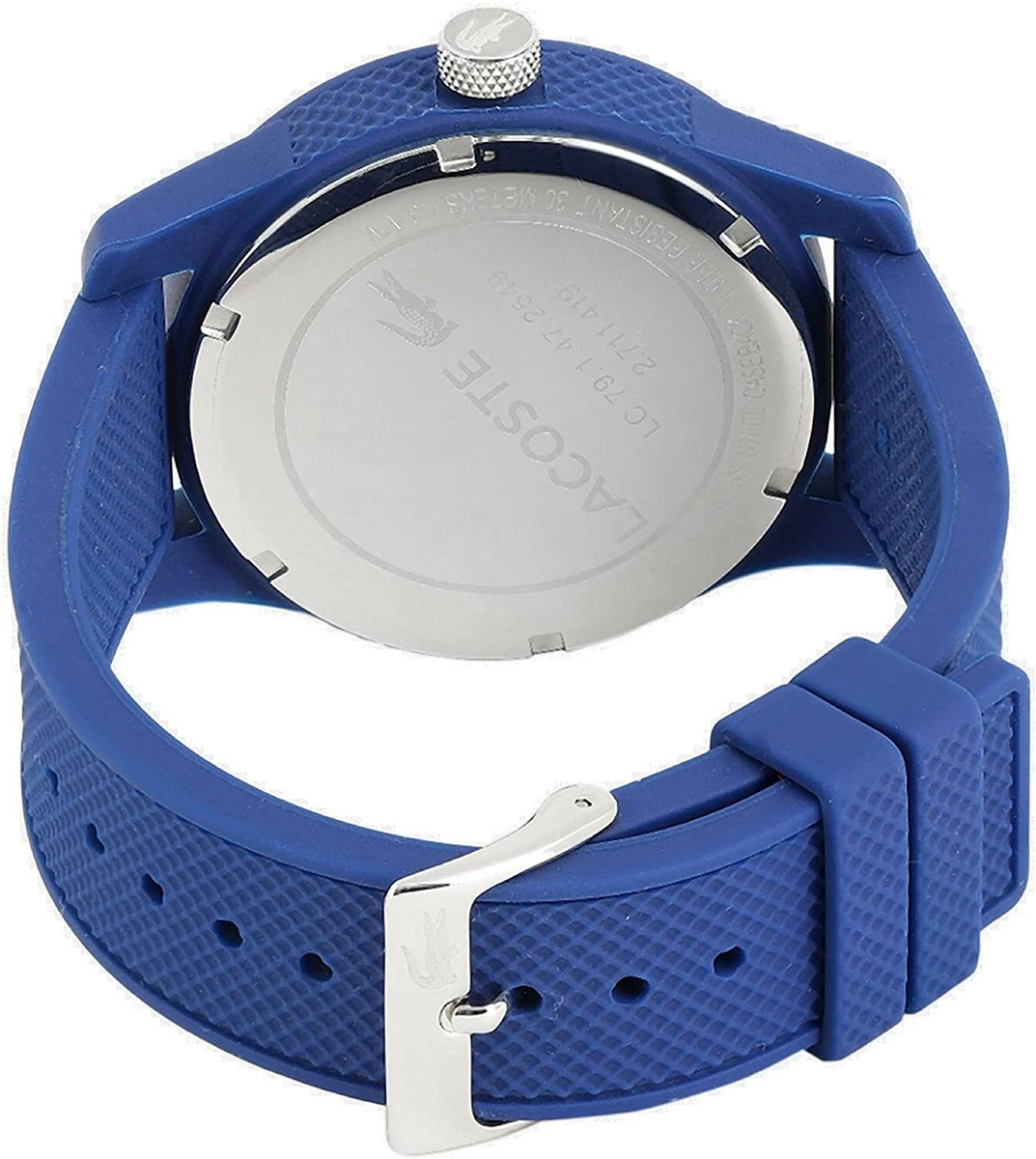 New Lacoste Original Unisex 12.12 Blue Resin Watch 43mm 2010765 | eBay