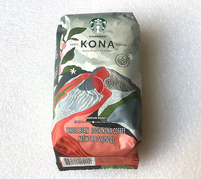 Starbucks 100% KONA Coffee WHOLE BEAN 8.8 oz Bag EXP: 6/25