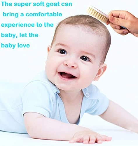 Baby Hair Brush &Silicone Baby Cradle Cap Brush Set, for Newborns & Blue - Picture 3 of 6