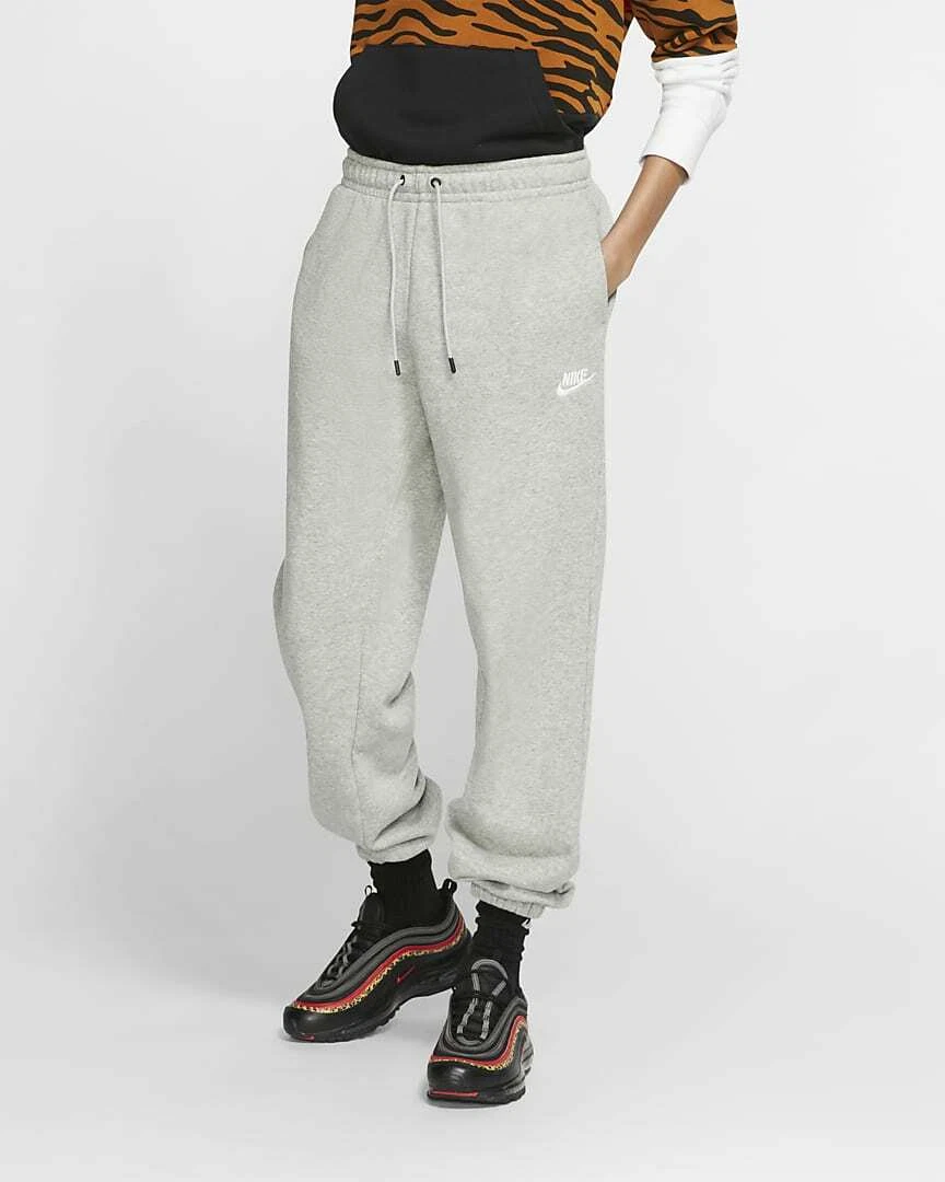 Nike Sportswear Essential Womens Fleece Pants Gray Size 2XL BV4091-063