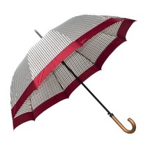 Ombrello Grande Maxi Pioggia 10 stecche SCACCHI ROSSO - Struttura in fibra 9517