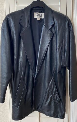 Women's Firenze Santa Barabara Black Leather Jacke