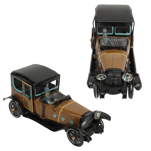 Clockwork Vintage Car Toy Tinplate Handcrafted Retro Wind Up Car Toy - Picture 4 of 19