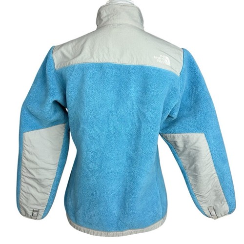 The North Face Girl's Blue Gray Vintage Denali Polartec Full Zip Jacket L/C41 - Picture 4 of 18