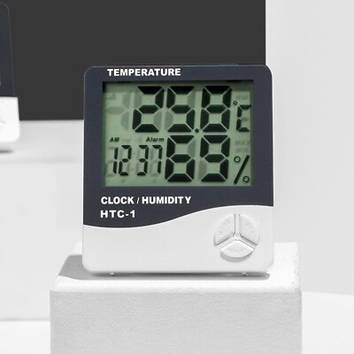 2/4x Raum Thermometer Digital Hygrometer Luftfeuchtigkeitsmesser Wecker LCD