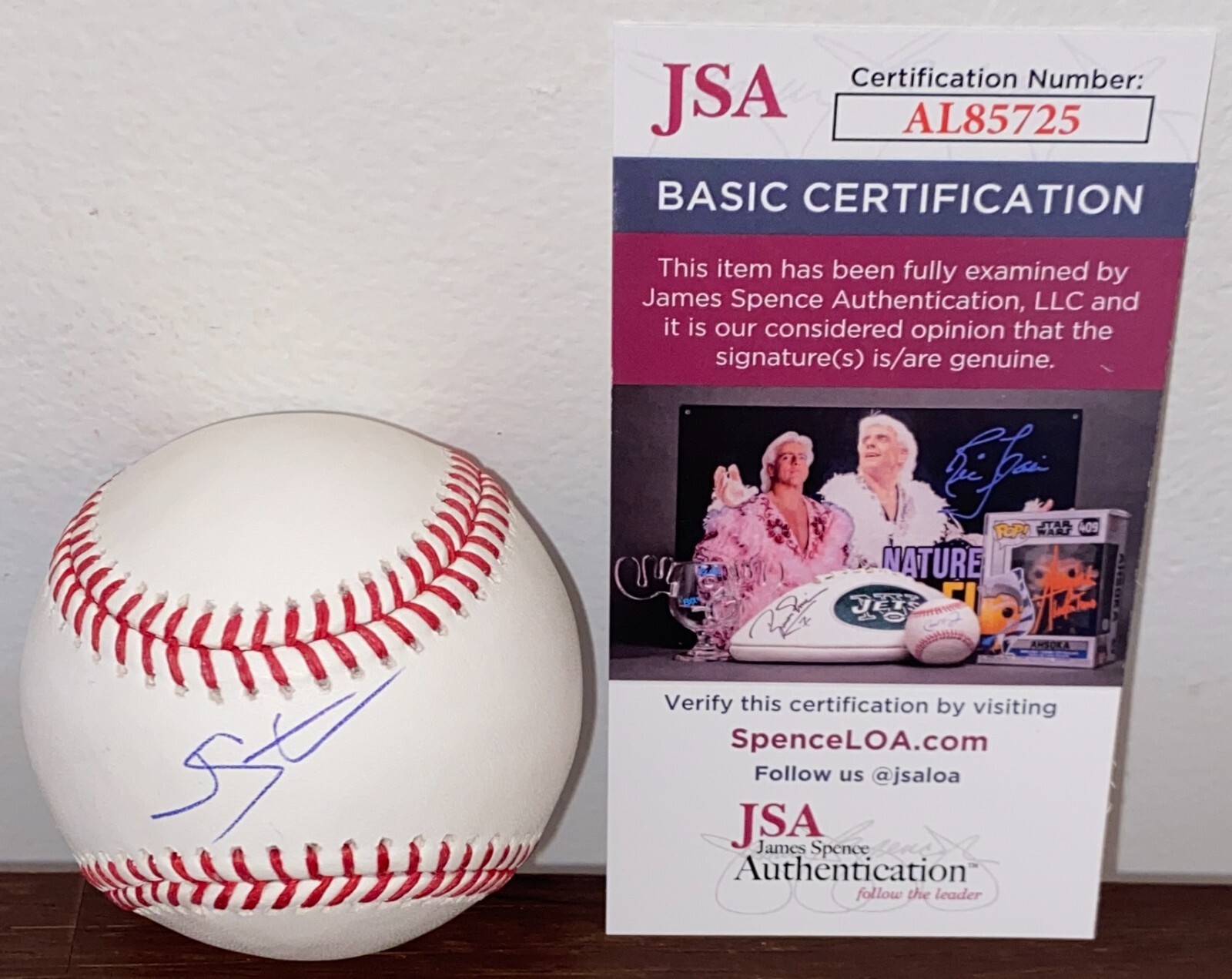 Jayden Stroman Signed Auto Rawlings MLB Baseball Georgia Tech Yellow Jackets JSA