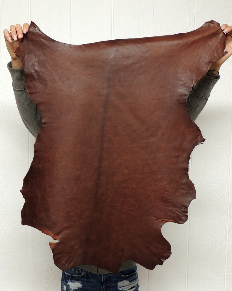 Waxy DISTRESSED Leather Hide for Crafts Hand Bags Cosplay Steampunk LARP Costume - Image 2 of 4