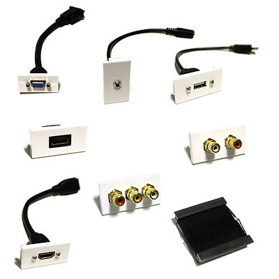 Modulare Faceplates Wandplatte Steckdosen Multi Media HDMI/VGA/RJ45/RCA/BÜRSTE/BUCHSE