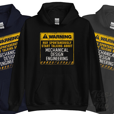 WARNUNG KANN ANFANGEN, ÜBER MASCHINENBAU ZU SPRECHEN TECHNIK HOODIE