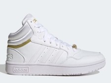 ADIDAS Hoops 3.0 Mid Damen Sneaker Turnschuhe High Leder Stoff Sport Freizeit