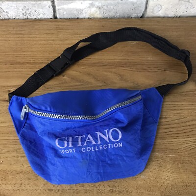 Vintage Gitano Fanny Pack Waist Bag Belt Bag Blue Floral Rave Retro Belt Bag & Fanny Pack Floral Bags & Handbags for Women for  main image 2