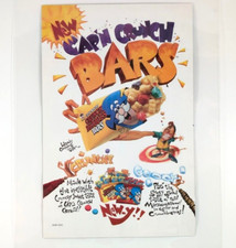 1997 Cap'n Crunch Bars Quaker Oats Retro Breakfast Cereal Vintage Ad Promotion